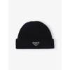 Prada Wool And Cashmere Beanie In Black