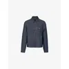 Prada Men's Chambray Blouson Jacket In Blue