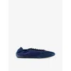 Prada Collapse Re-nylon And Suede Elasticized Sneakers In Blue