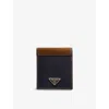Prada Mens  Re-nylon And Leather Wallet