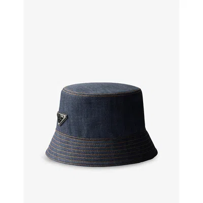 Prada Mens  Selvedge Denim Bucket Hat