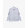 Prada Technical Fabric Shirt With Striped Pattern In Blue