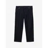 Prada Mens Blue Brand-patch Wide-leg Mid-rise Jeans
