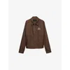 Prada Mens Brown Branded-print Side-pocket Woven Jacket