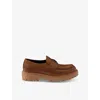 Prada St Moritz Chunky Sole Leather Loafers In Brown