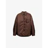 Prada Men's Re-nylon Padded Button-down Shirt In Brown