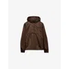 Prada Mens Brown Re Nylon Hooded Long-sleeve Woven Anorak In Black