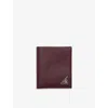 Prada Mens Burgundy Logo-plaque Leather Wallet In Burgundy