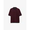 Prada Men's Tipped Cotton Pique Polo Shirt In Burgundy