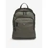 Prada Mens Green Re-nylon And Saffiano Leather Backpack