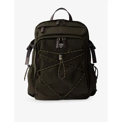 Prada Mens  Speedrock Re-nylon And Leather Backpack In Green
