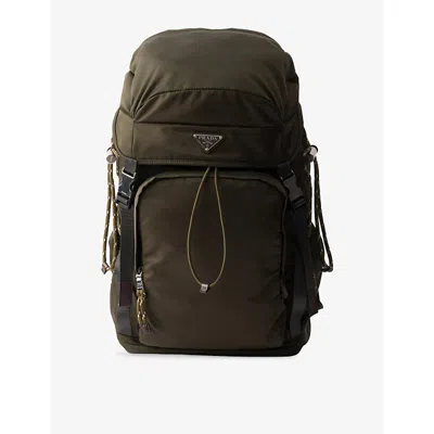 Prada Mens  Speedrock Re-nylon Shell Backpack In Green