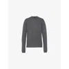 Prada Crew Neck Cashmere Sweater In Gray