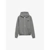 Prada Cashmere Blend Zipper Hoodie In Gray