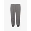 Prada Mens Grey Logo-embroidered Tapered-leg Wool Jogging Bottoms In Grey