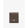 Prada Bi-fold Logo Wallet In Grey