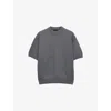 Prada Cashmere Short-sleeve Sweater In Grey