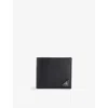 Prada Triangle Logo Saffiano Leather Wallet In Black