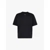 Prada Black Cotton T-shirt With Minimalist Design And Logo Detail In Nero