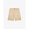 Prada Worn Bull-denim Bermudas In Neutral