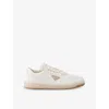 Prada Round Toe Low Top Casual Shoes In Neutral