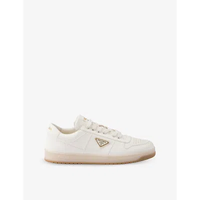 Prada Logo Plaque Low In Neutral
