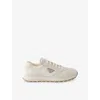Prada Prax Suede And Re-nylon Sneakers In White