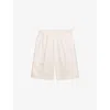 Prada Mens Neutral Triangle-logo Relaxed Leather Bermuda Shorts In Neutral