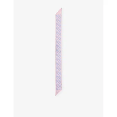 Prada Mens Pink Printed Silk T In Blue