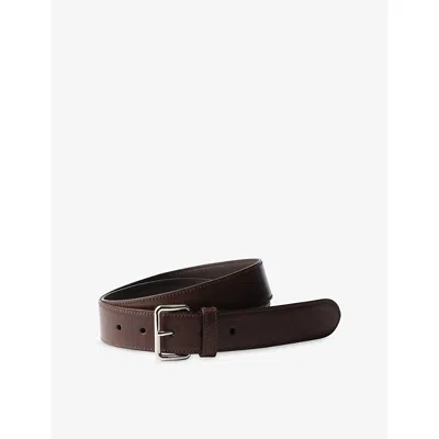 Prada Mens Brown Antiqued Leather Belt