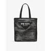 Prada Logo Handbag In Black