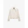 Prada Chambray Blouson Jacket In Neutral