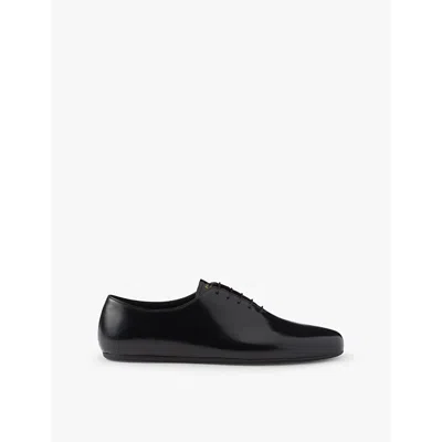 PRADA MENS BLACK BRANDED BRUSHED LEATHER BROGUES EUR 43 / 9 UK