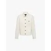 Prada Mens Neutral Branded-plaque Chest-pocket Cotton-blend Jacket