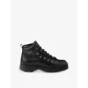 Prada Logo Leather Ankle Boots Boots And Ankle Boots Black In Black