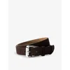 Prada Mens Brown Brushed Suede Belt