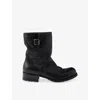 Prada Leather Mid-calf Boots In Black