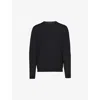 Prada Superfine Wool Crew-neck Sweater In Black