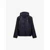 Prada Mens  Enamelled-logo Re-nylon Bomber Jacket In Blue