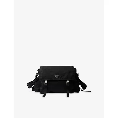 Prada Mens Black Explore Re Nylon Woven Bag