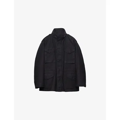 Prada Mens Black High-neck Cotton Down Jacket