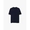 Prada Short-sleeve Wool Jumper In Blue