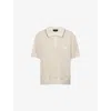 Prada Triangle Logo Perforated Polo T-shirt
