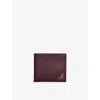 Prada Mens Burgundy Logo-plaque Saffiano Leather Wallet In Brown