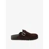 Prada Suede Mules In Brown