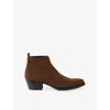 Prada 55mm Elasticated-gusset Suede Chelsea Boots In Brown