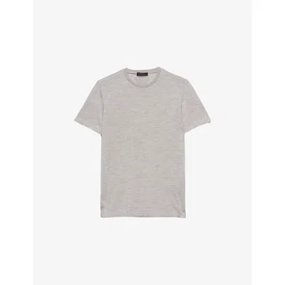 Prada Mens Grey Oversized Crew Neck Cashmere T-shirt In Gray