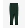 Prada Mens Green Poplin Brand-print Straight-leg Slim-fit Woven Trousers In Green