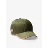 Prada Re-nylon And Leather Baseball Cap In Green