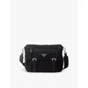 Prada Mens Black Re-nylon Brand-plaque Polyamide Shoulder Bag In Black